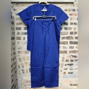 Adar Universal - Unisex, Scrub top & bottom, S, Navy blue  (fits like medium)